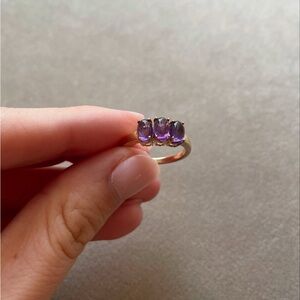 vintage cabochon amethyst ring